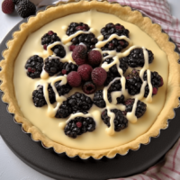 Mulberry & White Chocolate Cream Tart